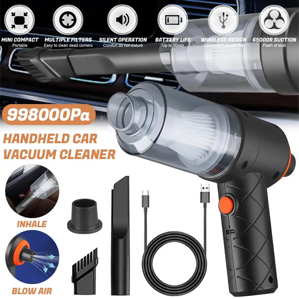 Portable Car Wireless Vacuum Cleaner Powerful Suction Handheld Vacuum Cleaner High Power for Car Home from PriceLows™