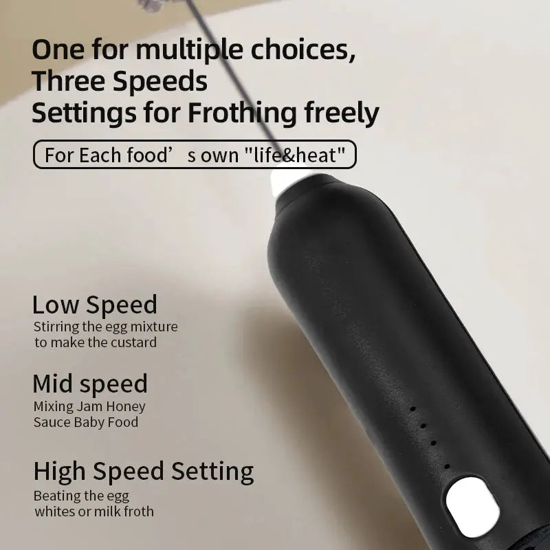 Electric Milk Frother | 2 In 1 | TypeC Charging | 3 Speeds