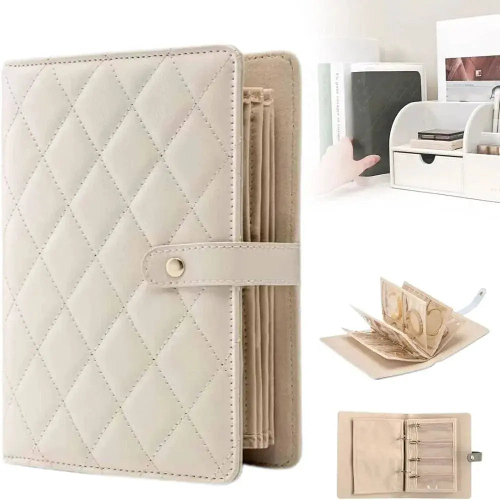 Transparent Jewelry Storage Book with Zipper Velvet Jewelry Packaging Box Luxury PU Leather Clear Pockets Jewelry Organizer from PriceLows™