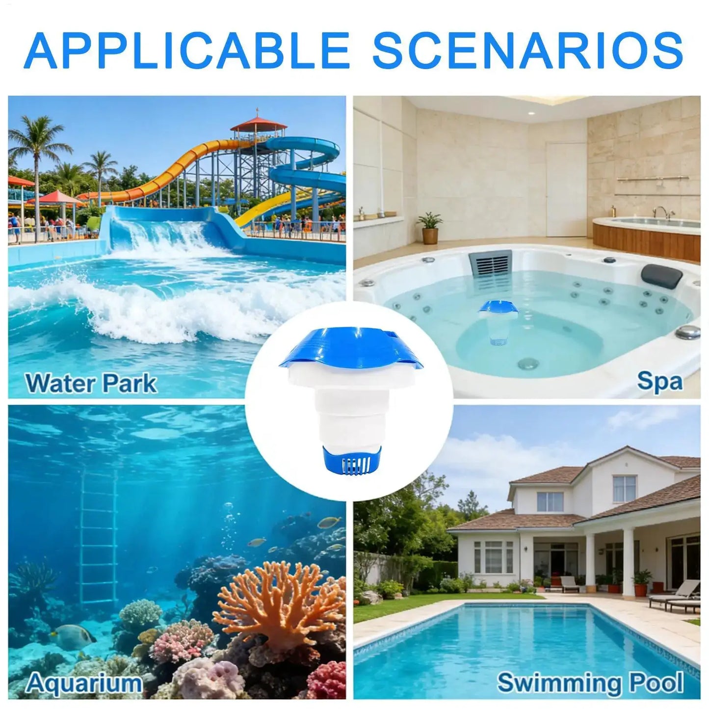 Chlorine Floater 5 Inch Floating Pool Tablet Dispenser for Hot Tub Spa Fountain Swimming Pool Water Cleaner Tablet Holder from PriceLows™