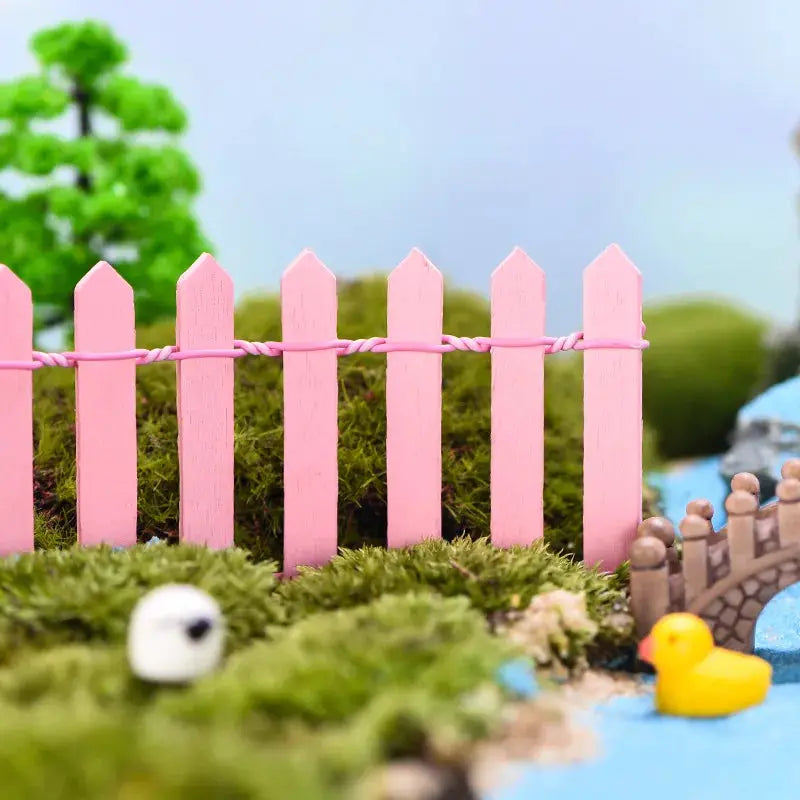 1pc Mini Fence, Garden And Bonsai Decoration Fairy Tale Garden Fence Wooden Decoration, DIY HandicraftProject Mini Picket Fence from PriceLows™