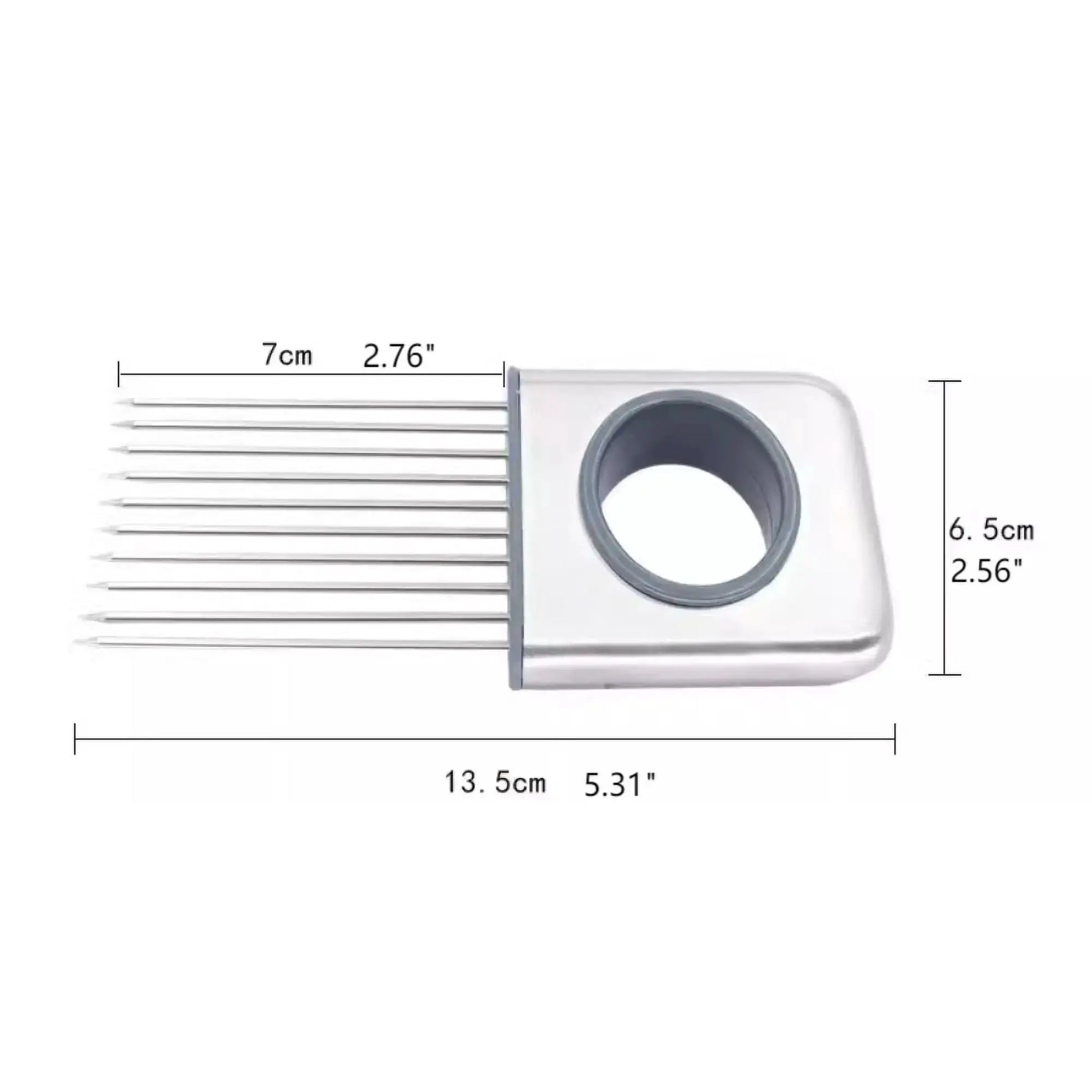 Vegetable Fruit Cutter Kitchen Supplies Food Slice Assistant Onion Holder Stainless Steel Tomato Chopper from PriceLows™