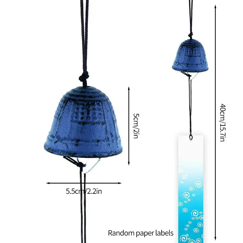 Japanese Wind Chimes Cast Iron Wind Bells Hanging Pendant Feng Shui Good Luck Temple Wind Bells Outdoor Home Garden Decoration from PriceLows™