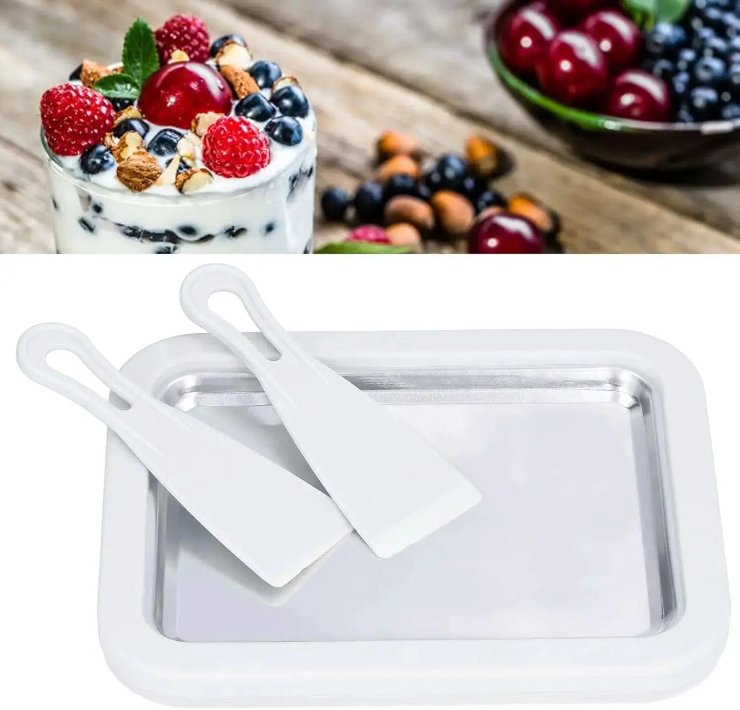 Child's Homemade Yogurt Pudding Household Rolled Ice Cream Maker Ice Tray Ice Stir Fry Machine Small Stainless Steel Stir Fried from PriceLows™