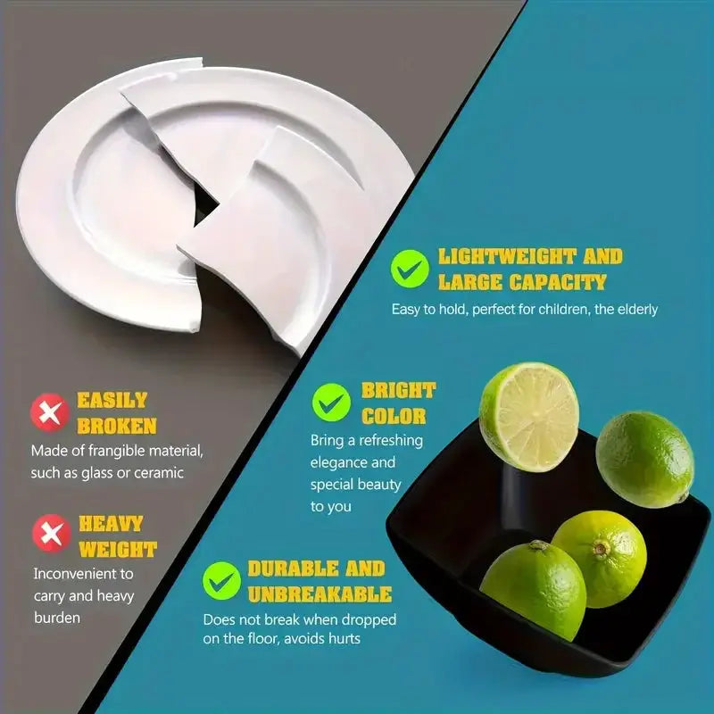 16/32 piece square steak plate salad bowl tableware set, square plate bowl cup, environmentally friendly and durable from PriceLows™