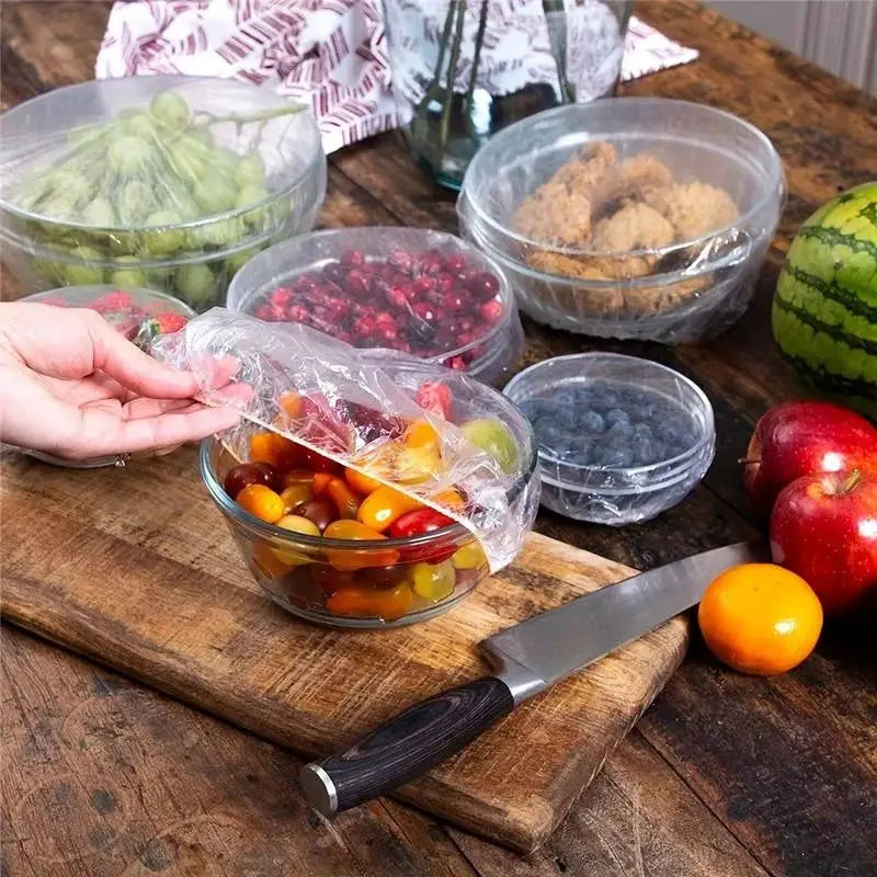 Reusable Food Storage Covers | PE Material | 100 Pcs | Assorted Sizes