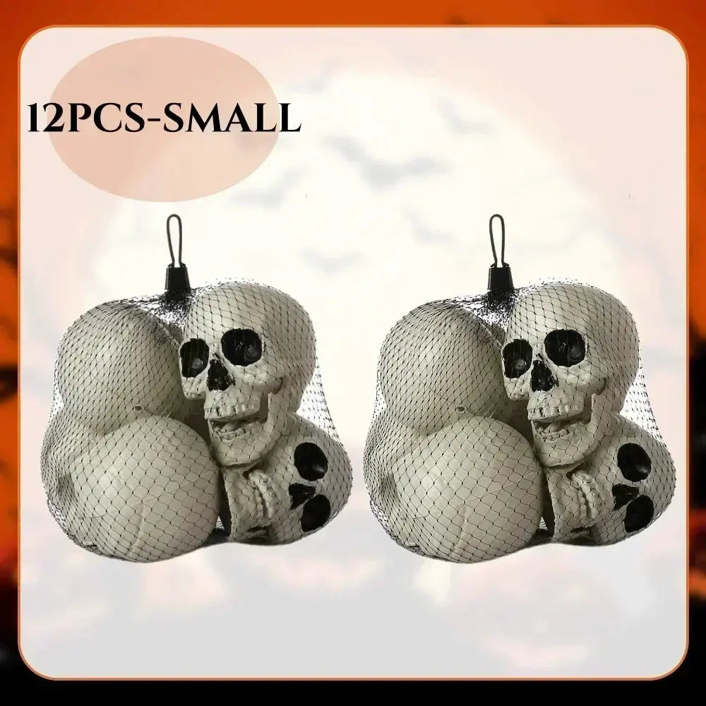 Mini Plastic Halloween Skulls | Rigid Build | Compact Shape | 2 Scale Options