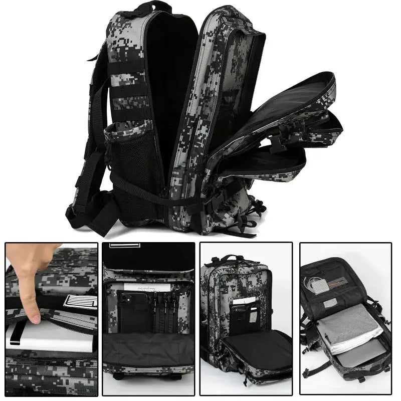 Tactical Backpack | 45L Capacity | MOLLE System | Adjustable Straps
