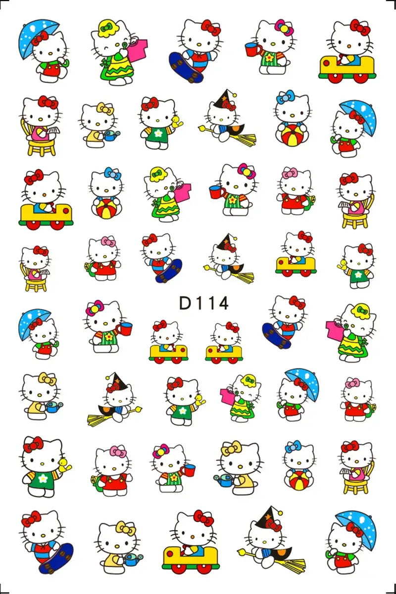 1PCS Cartoon Kawaii Pokémon Nail Stickers 3D Sanrio Hello Kitty Stickers For Nails Nails Accesories Anime Kuromi Nail Supplies from PriceLows™
