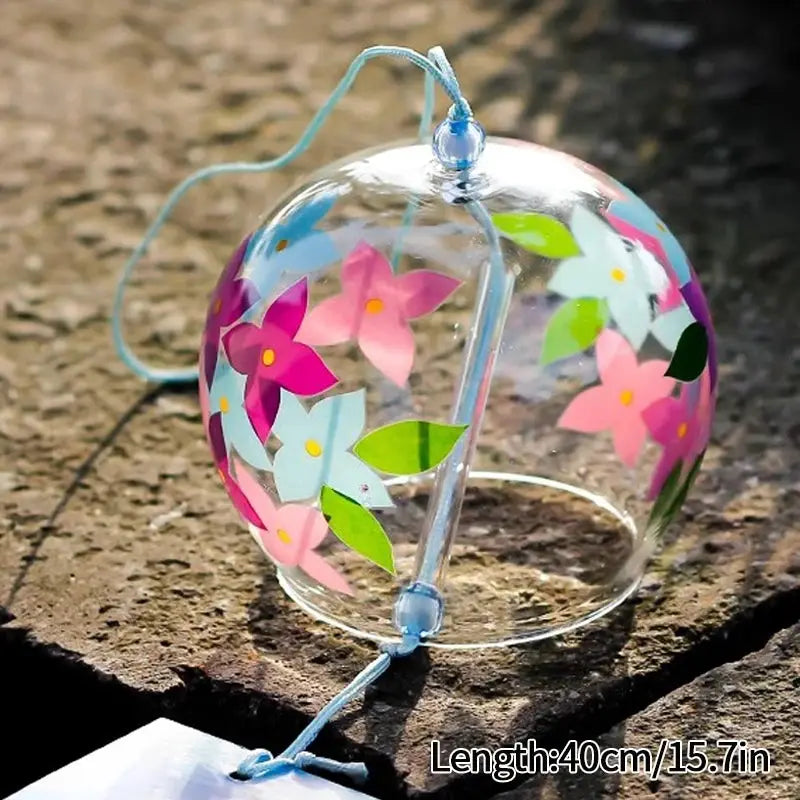 Japanese Windchime Huling Landscape Bell Glass Crystal Bell Wind Hanging Ornament Garden Landscape Japanese Wind Bell Decor 후우링 from PriceLows™