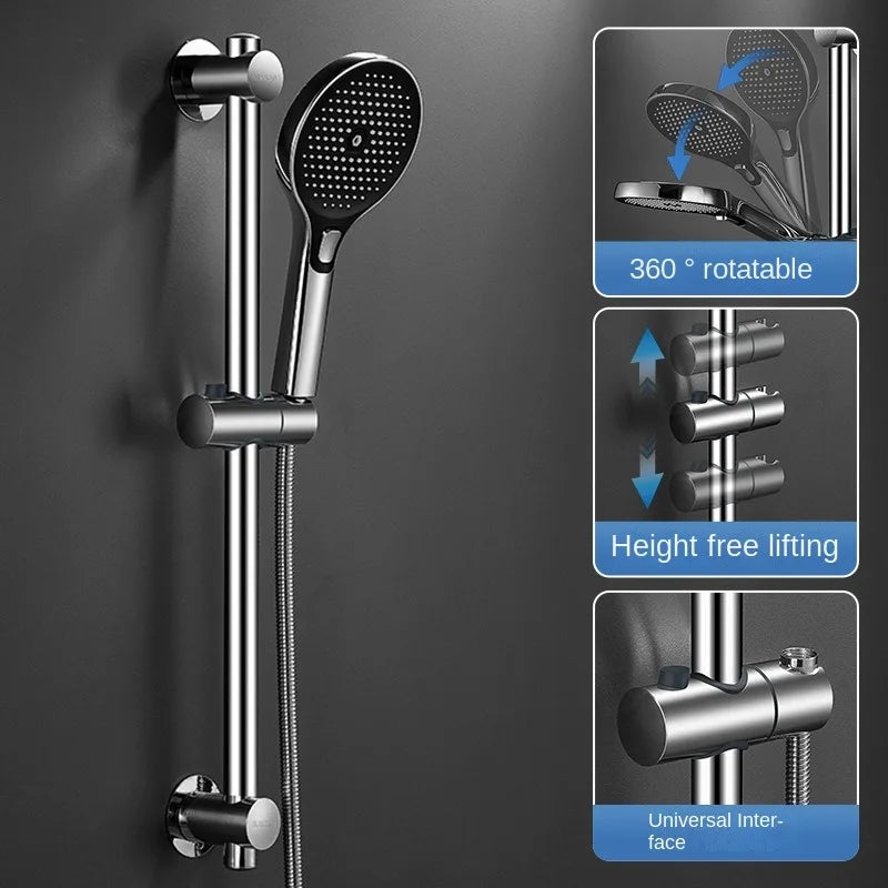 Shower Sliding Bar | Black Stainless Steel | Wall Mounted | Adjustable