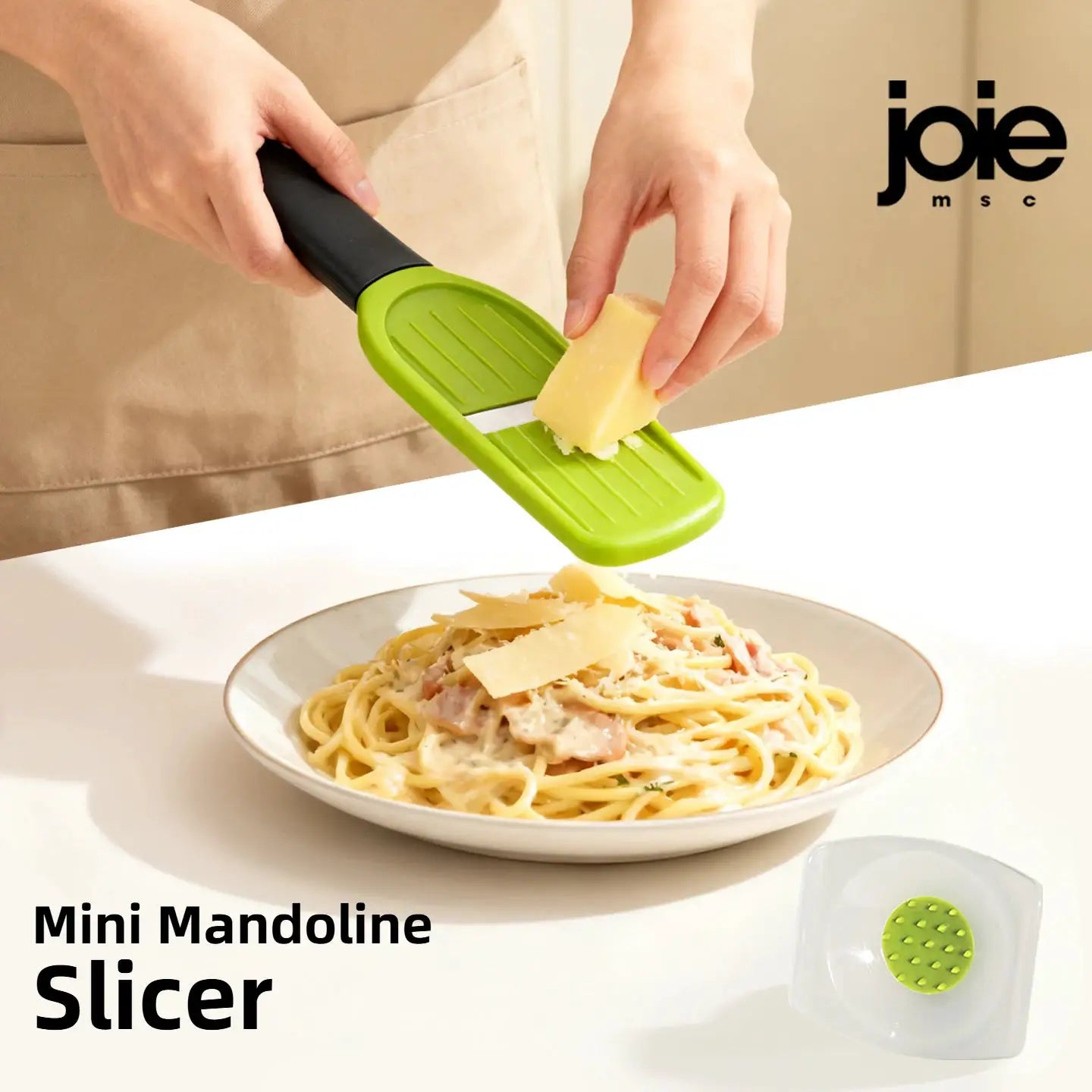 Mini Mandoline Slicer | Stainless Steel Blade | Safety Guard