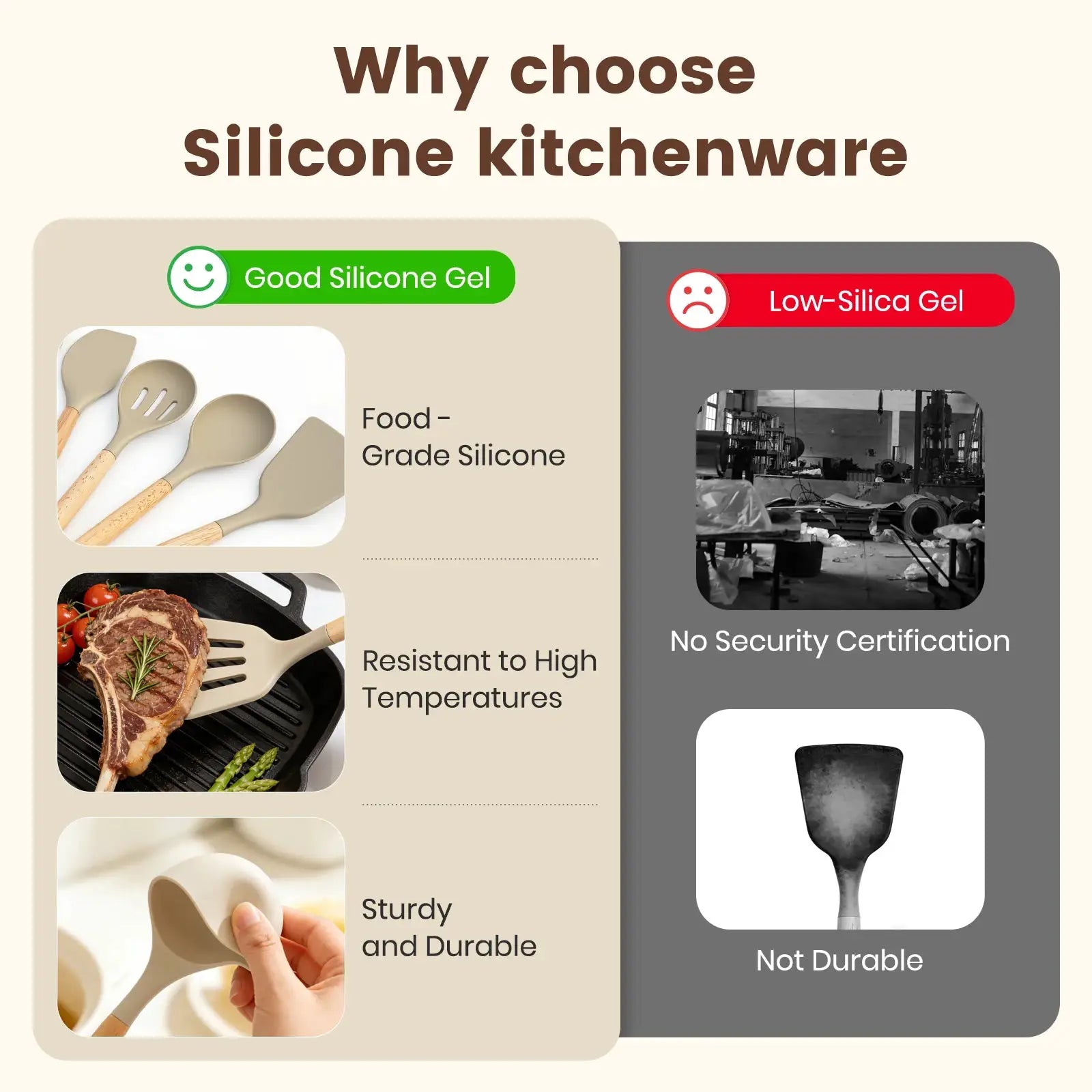 Silicone Wooden Handle 44-Piece Non-Stick Kitchen Utensil Set Food-Grade Heat-Resistant Cookware Set for Kitchen & Baking from PriceLows™