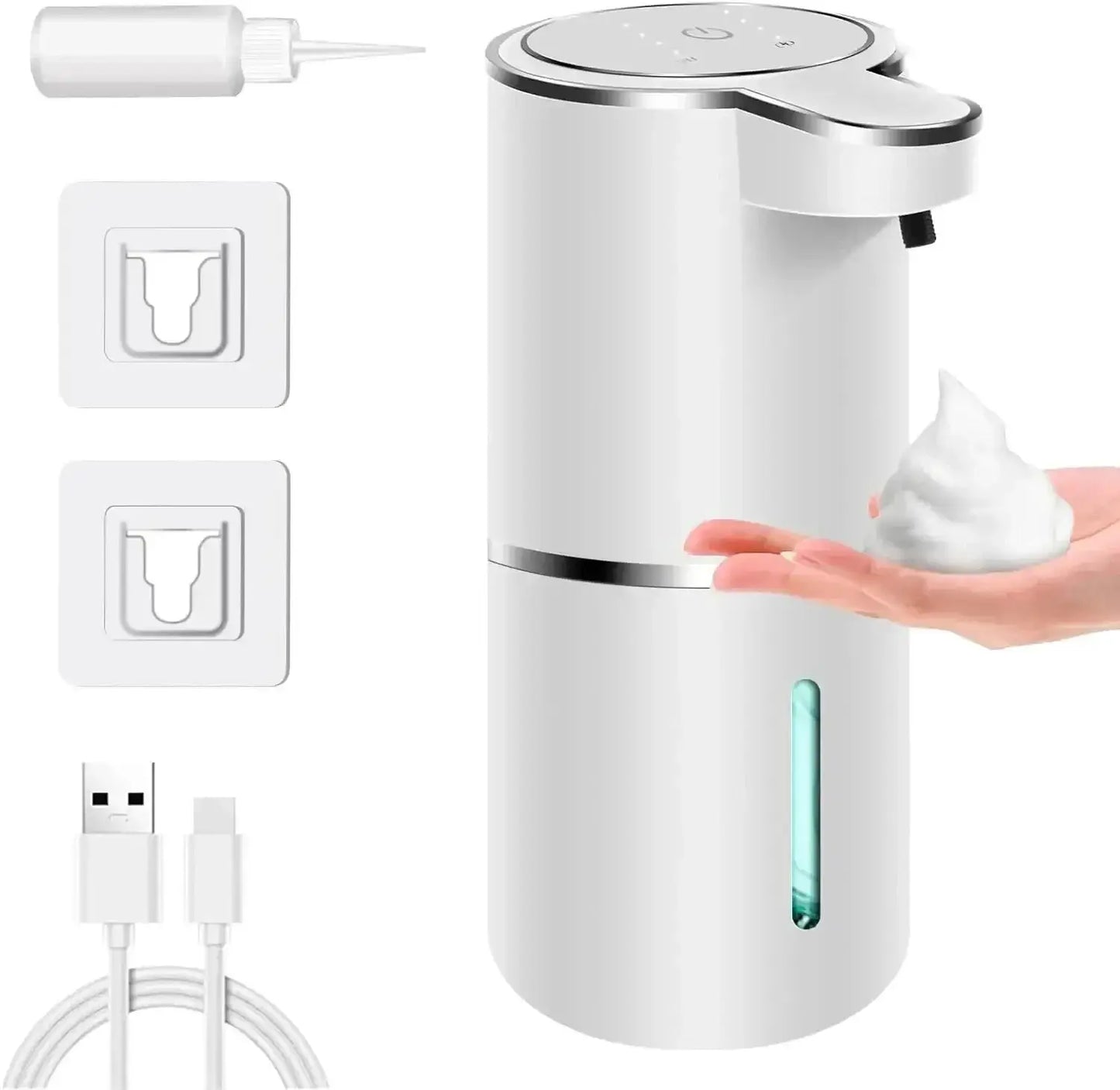 380ML Automatic Foam Soap P11 Dispenser Bathroom Smart Washing Hand Machine With USB Charging ABS 4 Level Adjustable from PriceLows™