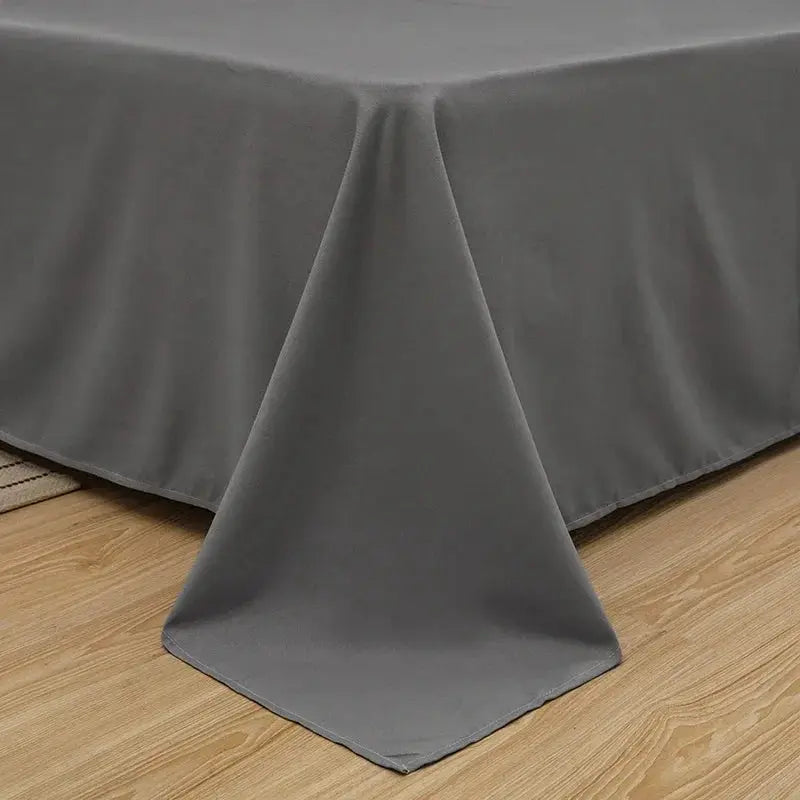 1pc Solid Color Flat Bed Sheet Soft Home Linen for Single/Double/Queen/King Beds from PriceLows™