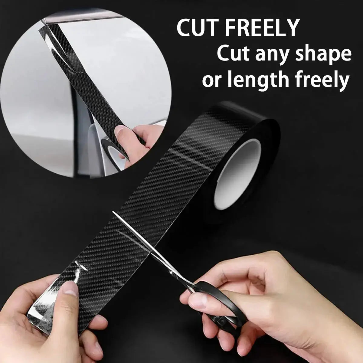 1-10m Nano Carbon Fiber Car 3D Tape Sticker Wrap Door Mirror Paste Protector Strip DIY Protection Film Waterproof Adhesive Vinyl from PriceLows™