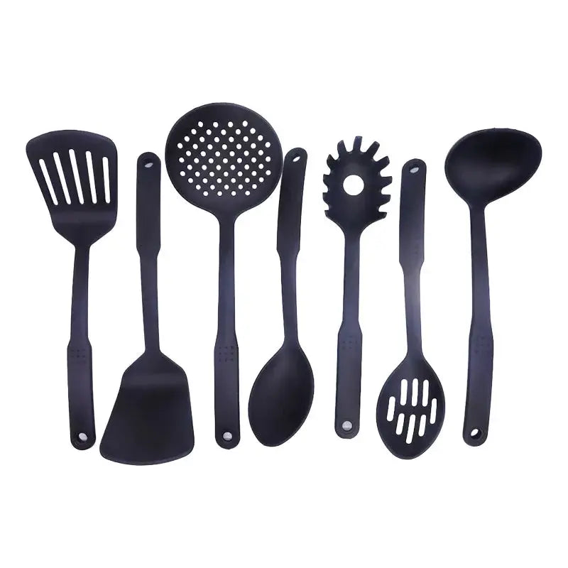 1Pc/7Pcs Straight Nylon Kitchen Cookware Set Non-Stick Pans Utensil Set Turner, Soup Ladle, Skimmer Set from PriceLows™