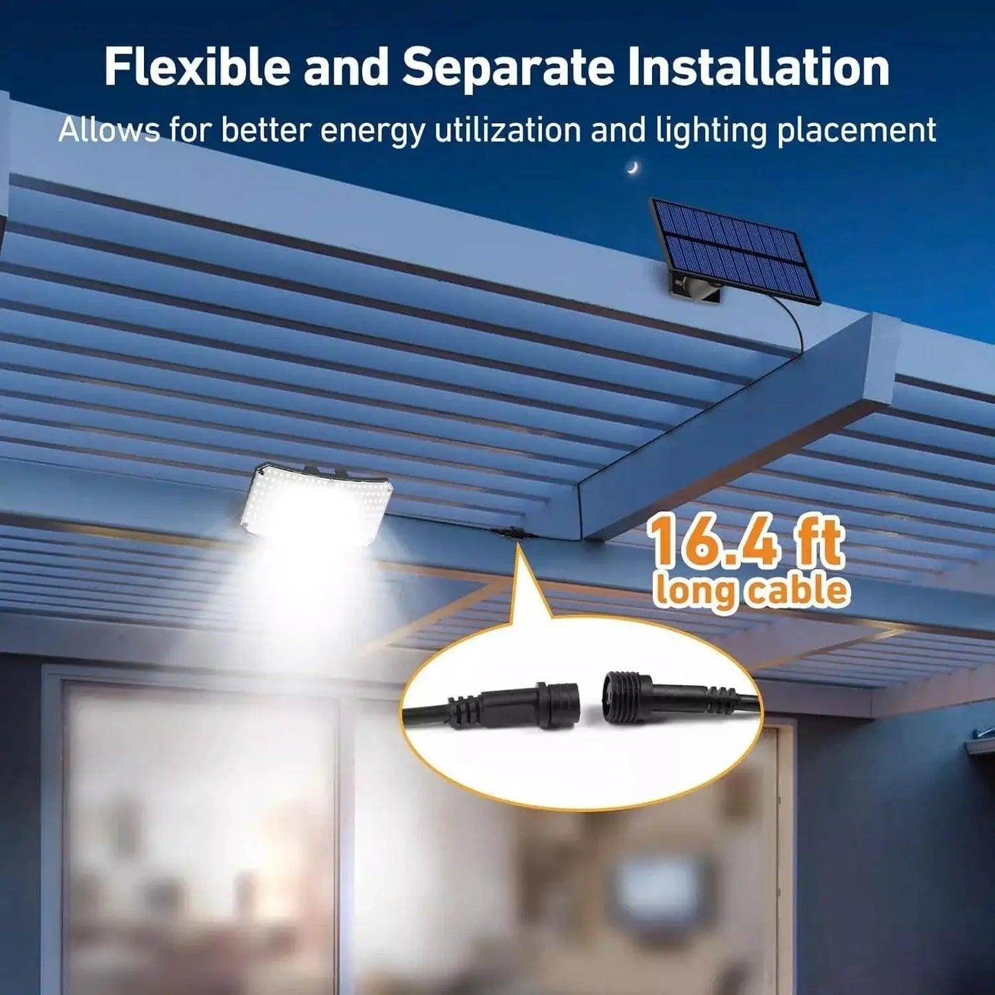 9900000LM LED Solar Street Lights With Motion Sensor Security Flood Lamp Waterproof Split Wall Lamps For Outdoor Garden Yard from PriceLows™