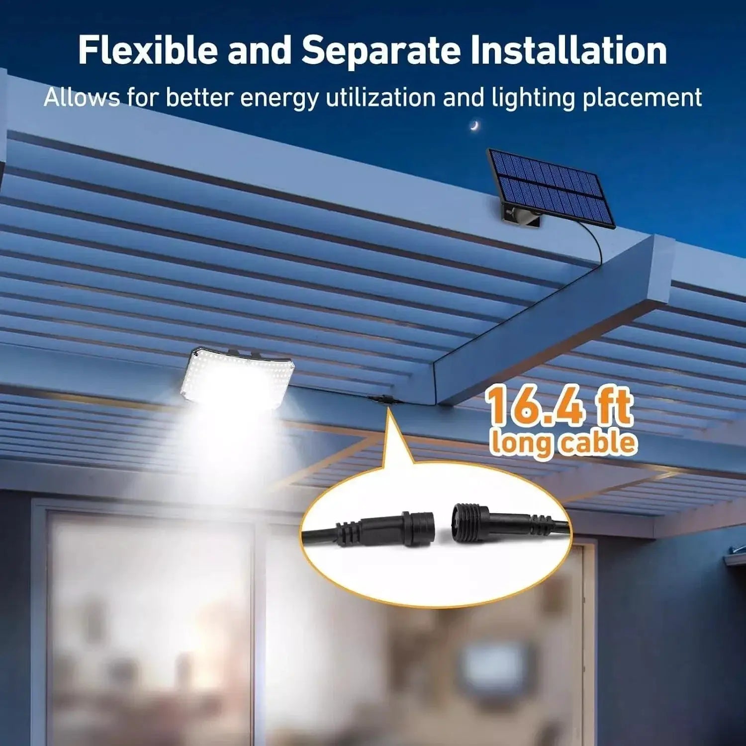 9900000LM LED Solar Street Lights With Motion Sensor Security Flood Lamp Waterproof Split Wall Lamps For Outdoor Garden Yard from PriceLows™
