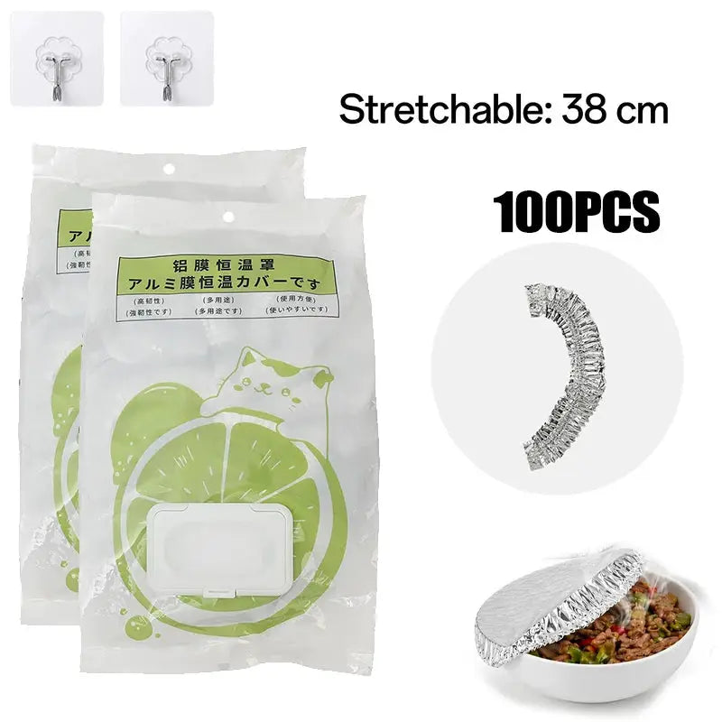 Elastic Food Covers | Disposable Plastic | Foldable Design | Size 21 By 21 Cm