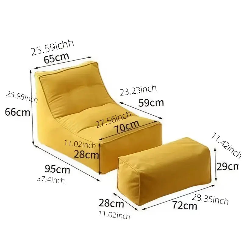 Lazy sofa, bean bag tatami, single balcony, leisure armchair, bedroom room, small sofa, lounge chair, internet famous sofa from PriceLows™
