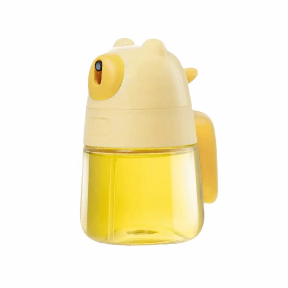 Glass Oil Sprayer Bottle | 300ml Capacity | Refillable | White Yellow