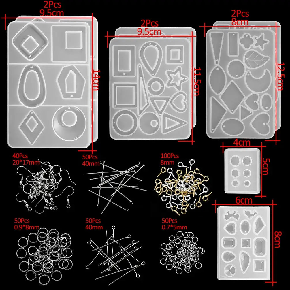 Silicone Resin Mold Kit | Jewelry Making Supplies | With Epoxy And Dried Flowers