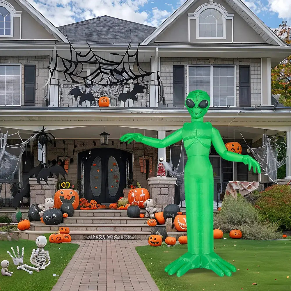 Halloween Alien Inflatables | 9 Ft Tall | Led Lights | Outdoor Yard