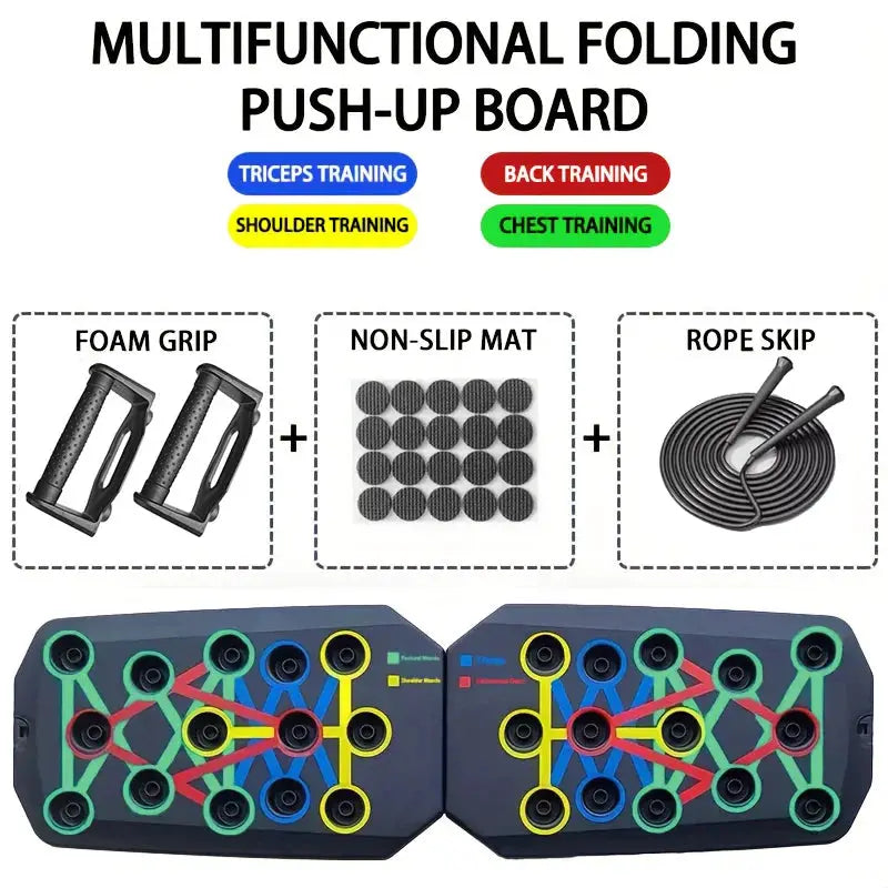 Push-Up Board | Foldable Design | Color Coded Targets | Full Body