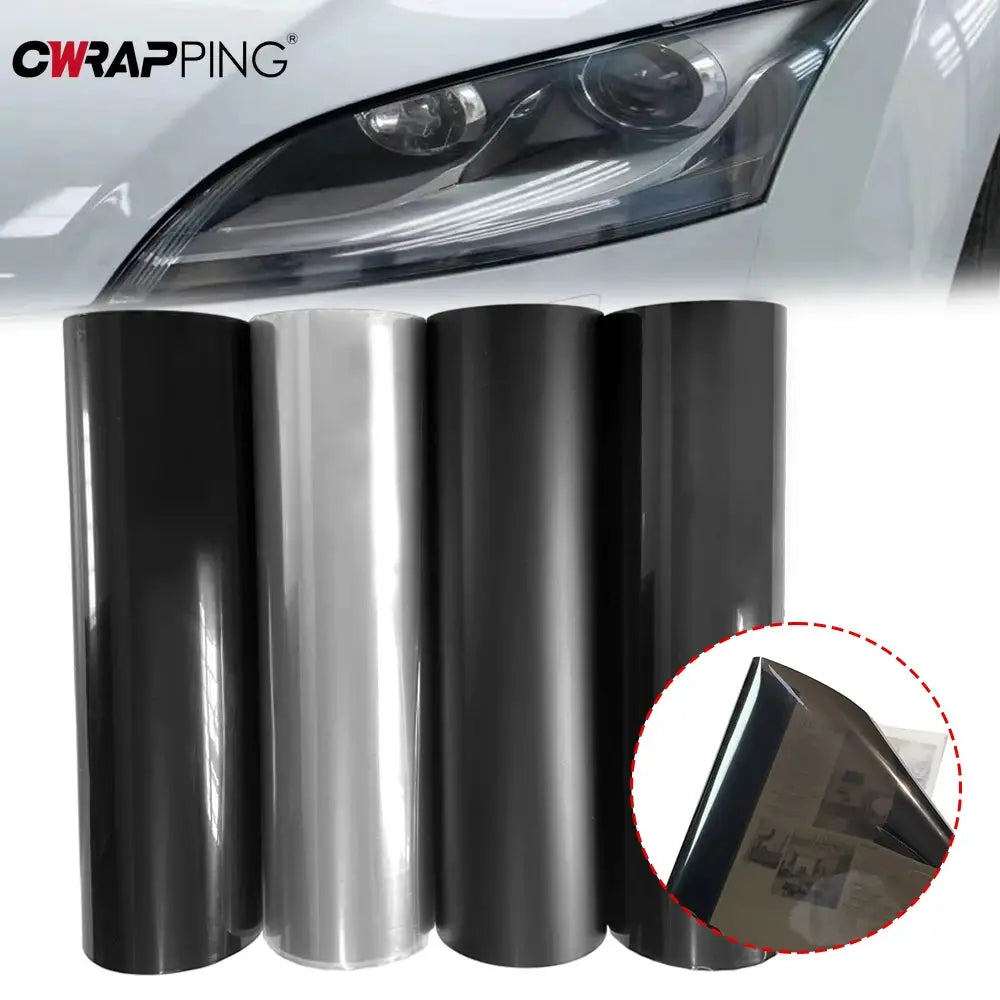 40cm Car Headlight Taillight Smoke Black PVC Films Tint Headlight Taillight Wrap Cover Stickers for Motorcycle Car Accessories from PriceLows™