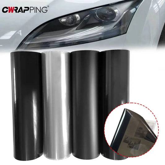 40cm Car Headlight Taillight Smoke Black PVC Films Tint Headlight Taillight Wrap Cover Stickers for Motorcycle Car Accessories from PriceLows™