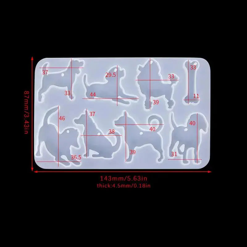Silicone Jewelry Mold | Cat Dog Bear Shapes | Earring Pendant Charms For Resin Creations