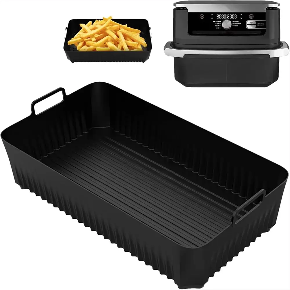 Silicone Air Fryer Basket Liner | Fits Ninja AF500 | Non Stick Reusable | 1 Pack