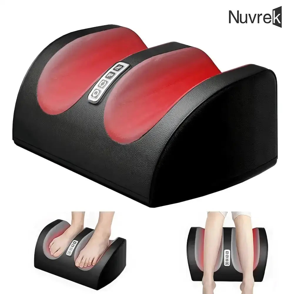 Shiatsu Foot Massager | Heated | Multi Speed Rollers | Black