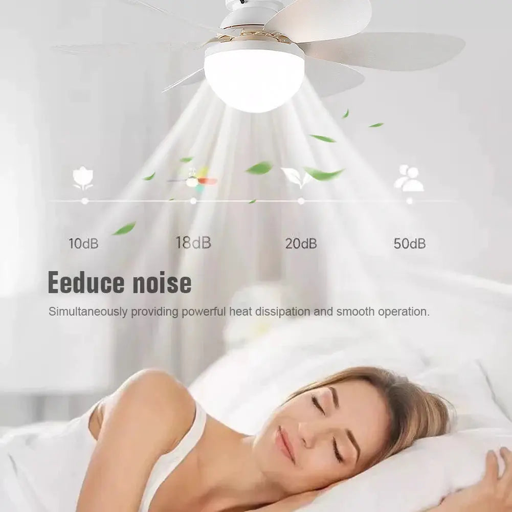 Ceiling Fan With Light | Remote Control | E27 LED Socket | 40/52 cm