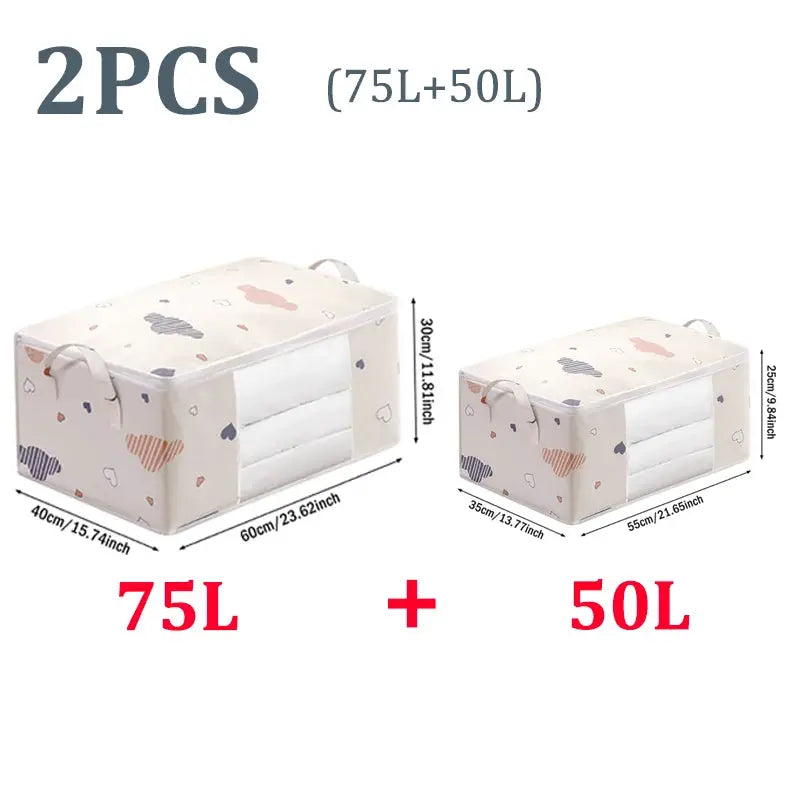 Big Capacity Storage Bag 4/2/1PCS Quilt Clothes Moisture Dust Proof Proof Organizer Duvet Blanket Sorting Bags Luggage Bag from PriceLows™