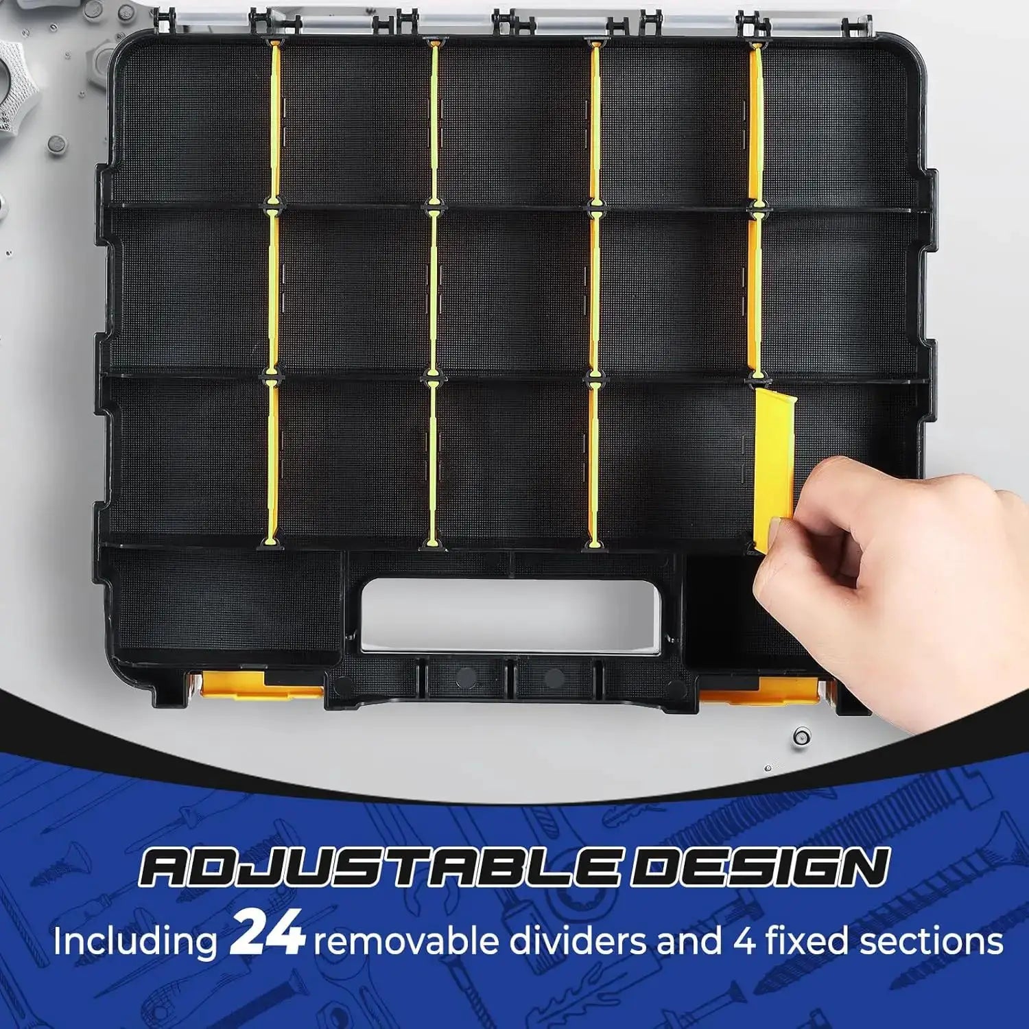 2 Pack Small Parts Organizer, 34-Compartment Double-Sided Tool Box with Removable Dividers for Hardware, Screws, Bolts, Nails & from PriceLows™