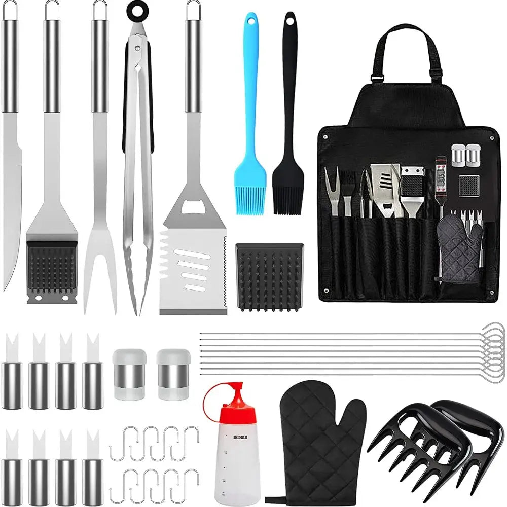 BBQ Tool Set | 39-Piece Stainless Steel | Apron And Case Included | Outdoor Use