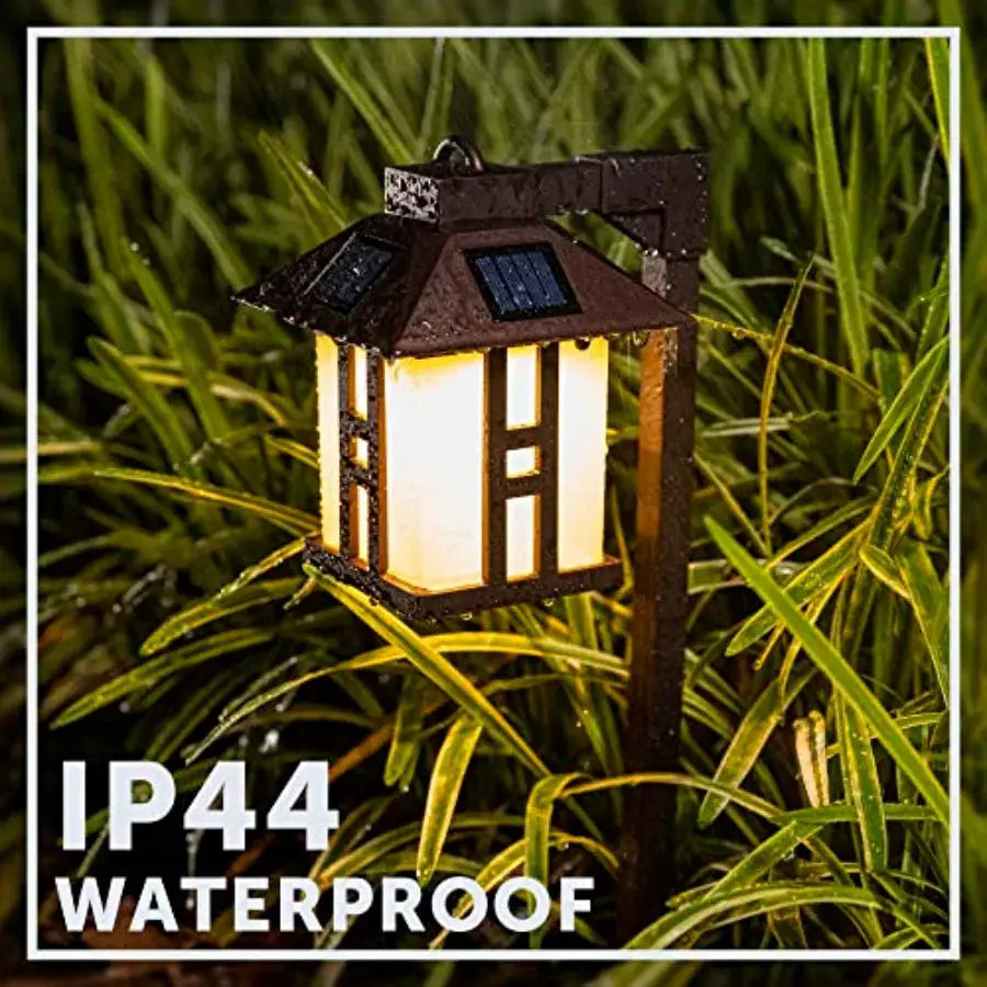 Japanese Decor Solar Lights for Outside, Pathway Lights 4 Pack - Lawn/Patio/Yard/Walkway/Driveway Decoration from PriceLows™