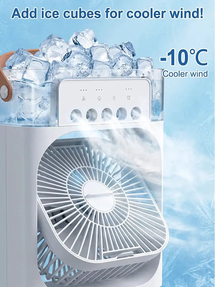 Portable Cooling Mist Fan | U S B Powered | Desktop Acrylic Design