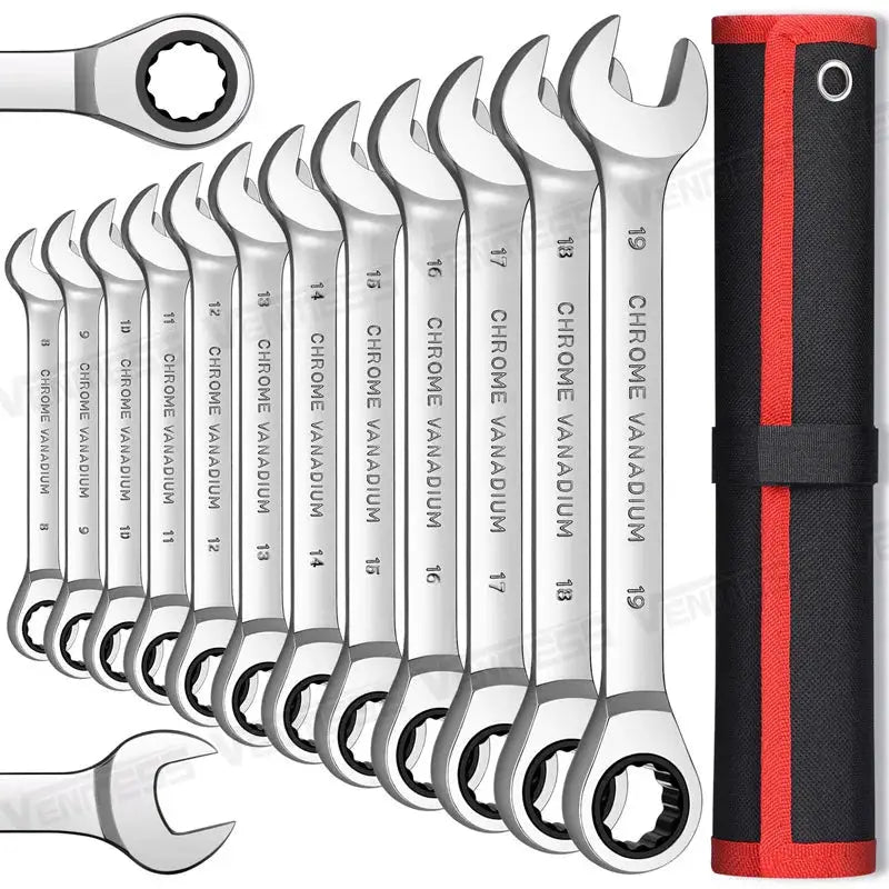 Key Ratchet Wrench Set 72 Tooth Gear Ring Torque Socket Wrench Set Metric Combination Ratchet Spanners Set Car Repair Tools from PriceLows™