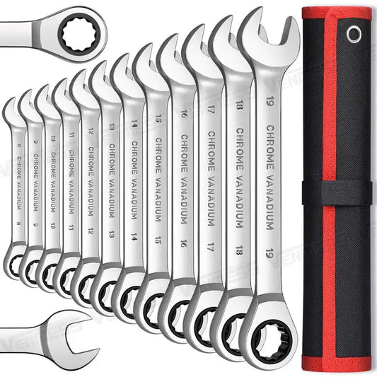 Key Ratchet Wrench Set 72 Tooth Gear Ring Torque Socket Wrench Set Metric Combination Ratchet Spanners Set Car Repair Tools from PriceLows™