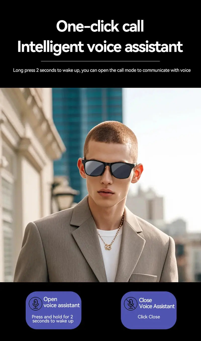 Smart Glasses | 8K Camera | AI Translator with Touch Control | One Size