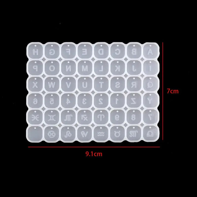 Square Heart Silicone Resin Mold For Diy Charms