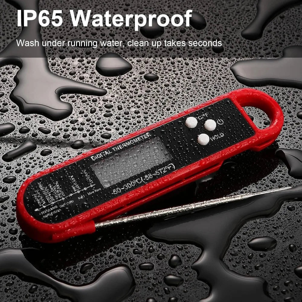 Meat Thermometer | Waterproof Digital | Instant Read | For Cooking BBQ