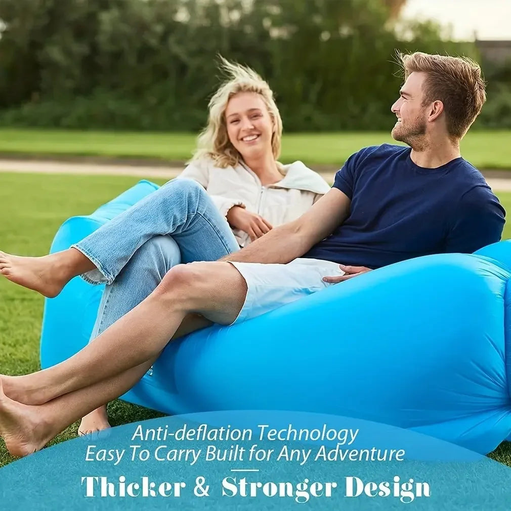 Portable Inflatable Lounger | One Seat Sofa | Outdoor Couch | Foldable Air Sofa
