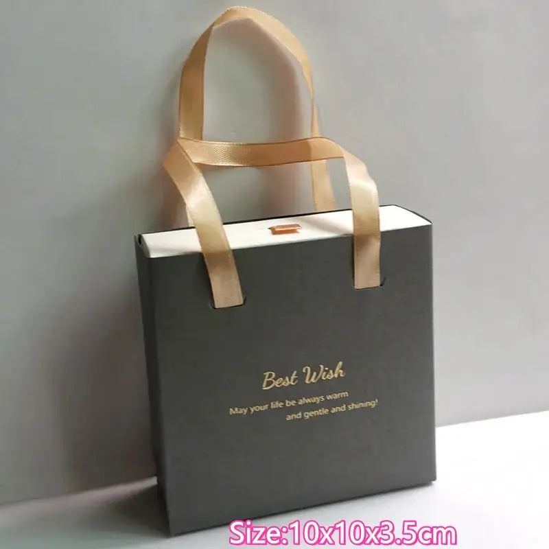 Paper Pull-Out Drawer Jewelry Box Handheld Jewelry Packaging Box Wearing Armor Ring Earring Necklace Storage Gift Box from PriceLows™