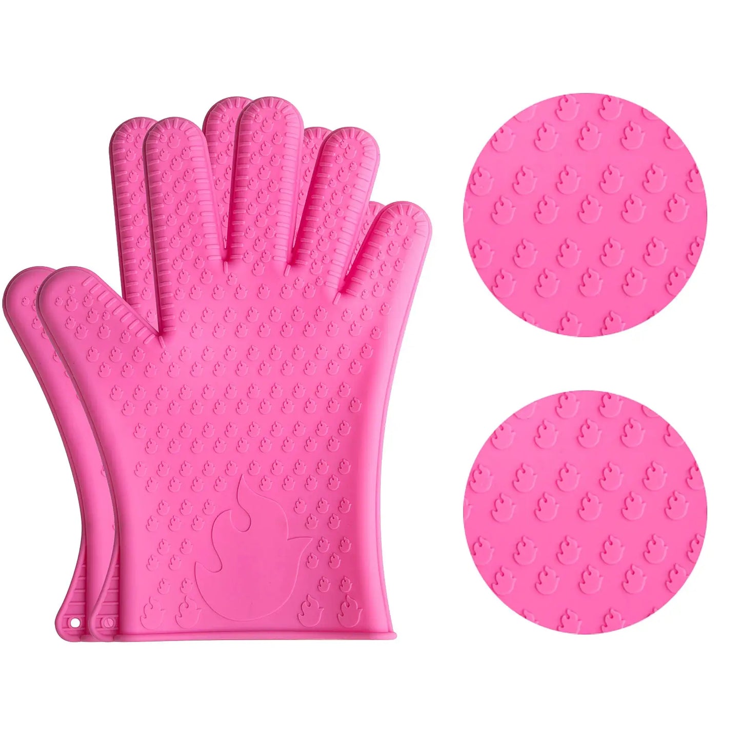 Silicone Oven Gloves | Heat Resistant | Full Finger | One Size