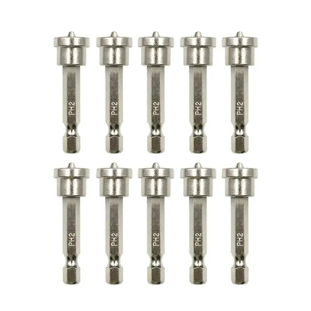 5Pcs 10Pcs 25mm 50mm PH2 Screwdriver Bit Set for Plasterboard Wood Board Depth Stop Limit Cross Tips No-Magnetic Phillips Heads from PriceLows™