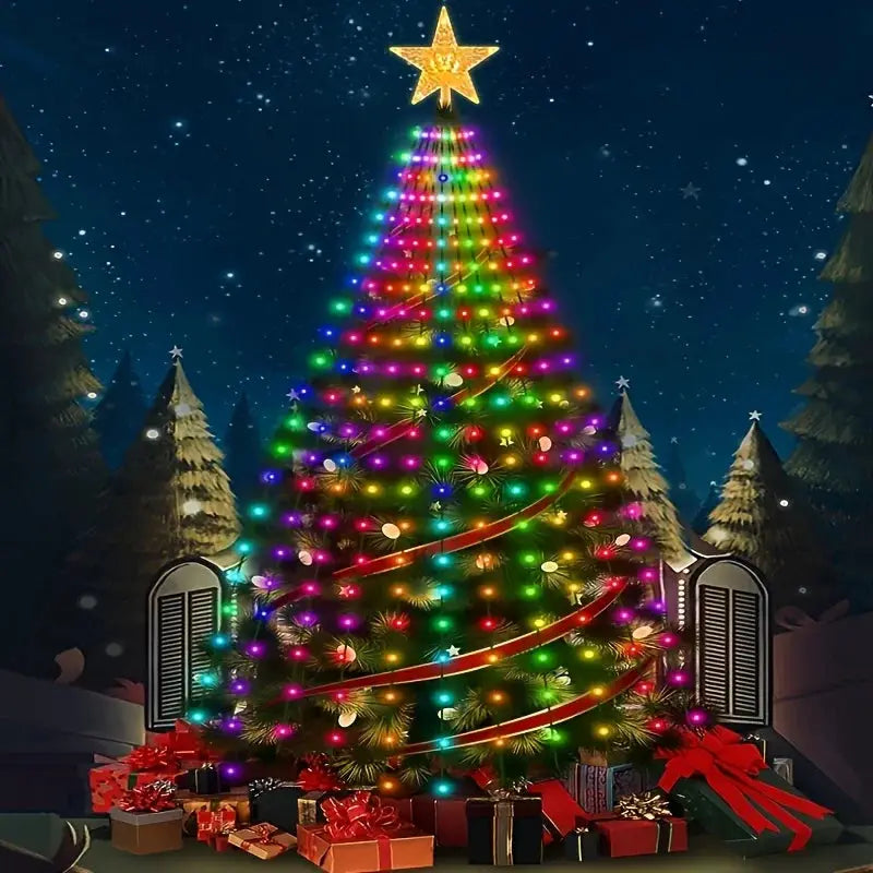 Smart Christmas Tree Lights 400LEDs Outdoor Holiday Decoration Remote & App Control RGB DIY Lmage Light String Christmas Decor from PriceLows™